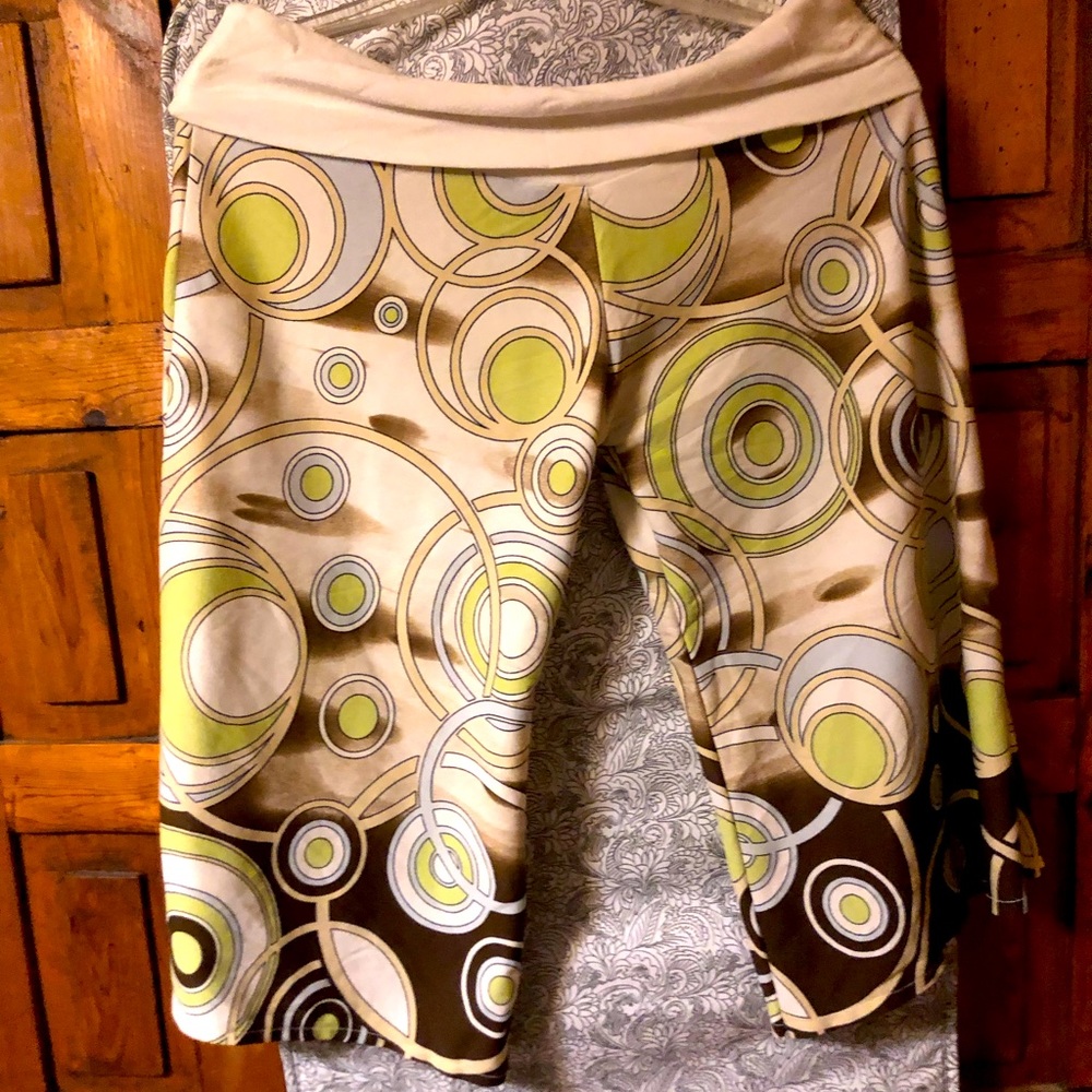 Handmade yoga pants.